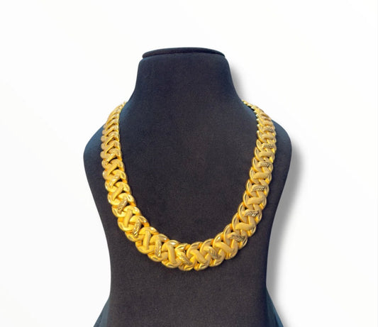 1 GM GOLD PLATED HOLO CUBAN CHAIN