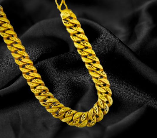 1 GM GOLD PLATED HOLO CUBAN CHAIN
